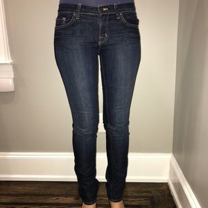 J Brand Petite Pencil Leg Jeans Dark Wash Denim